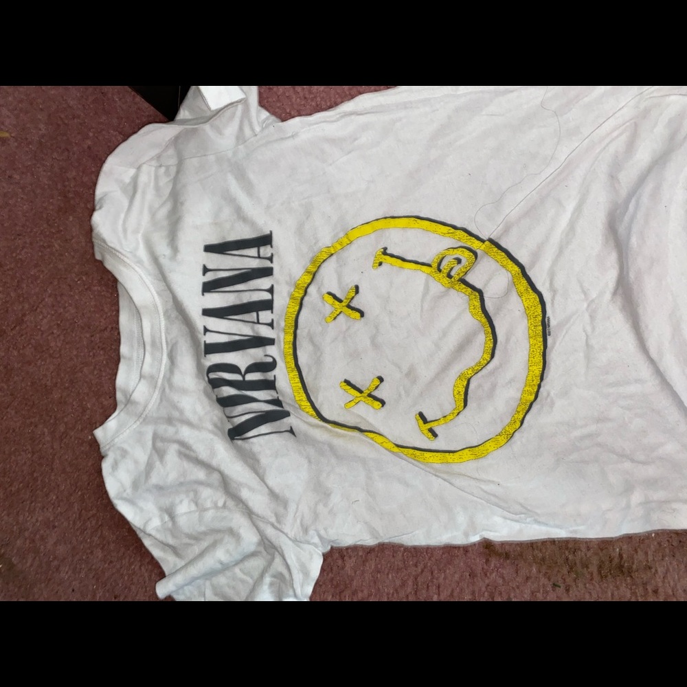 nirvana white tee